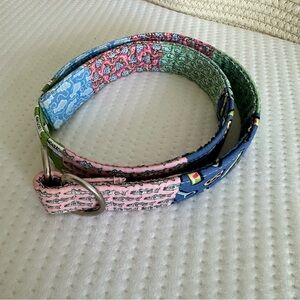 Vineyard Vines Pink and Blue Fabric belt for kids, size L